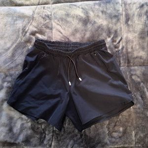 Black running shorts